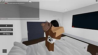 Amateur first time in Roblox porn with big black cock