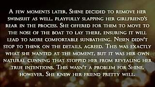 游艇上的狂野毛茸茸玩耍，玩具助兴