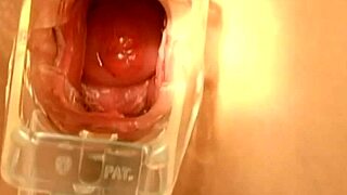 Blonde speculum babe fists her tight pussy