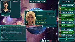 Stranded in space 11, chatting with the mature and teen girls in anime.