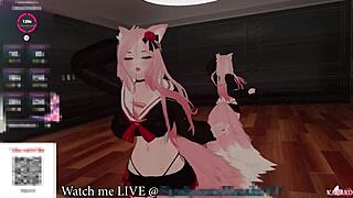 kanako the catgirl vtuber gets overwhelmed by chat's requests for squirting and cumming