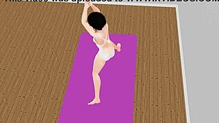 Leo Tries Stretch Yoga In Anime Exercise Video