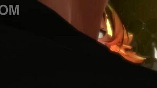 Anime Cow Girl With Huge Tits Pounded Hard Against Cage In 3D