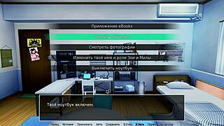 Watch the tutor suck cock in this hot game scene