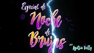 Agatha dolly gives joi on halloween.