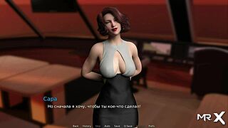 Anal exploration in a virtual world of water-themed porn game