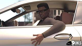 puerto rican chick works my massive cock with her hands