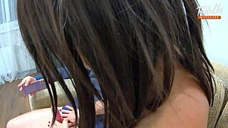 Sharing my wife in a threesome with a friend for double blowjob action, condom on – part 1.