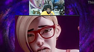 Nerd and teen get naughty in 3D cartoon fetish film