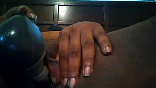 Up close view of cumshot during masturbation session