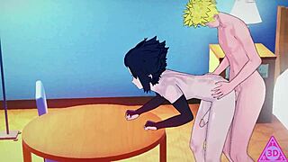 Naruto And Sasuke Engage In Hentai Sex With Blowjob, Handjob, And Cumshot