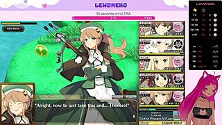 Vtuber Lewdneko Plays Evenicle Part 18 with Huge Tits