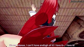 rias gremory craves more behind issei in hs dxd