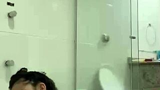 Hot brunette Bia masturbates with lubricating vaginal discharge in the bathtub