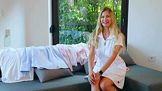 Blonde Porn Actress Flaunts Sexy Dresses for a Walk! 👗