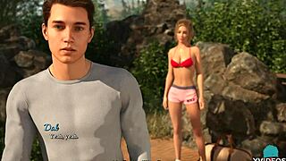 Two Horny Hotties Showering And Kissing In Nature