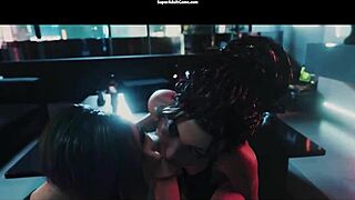 赛博朋克Judy和闺蜜分享大鸡巴